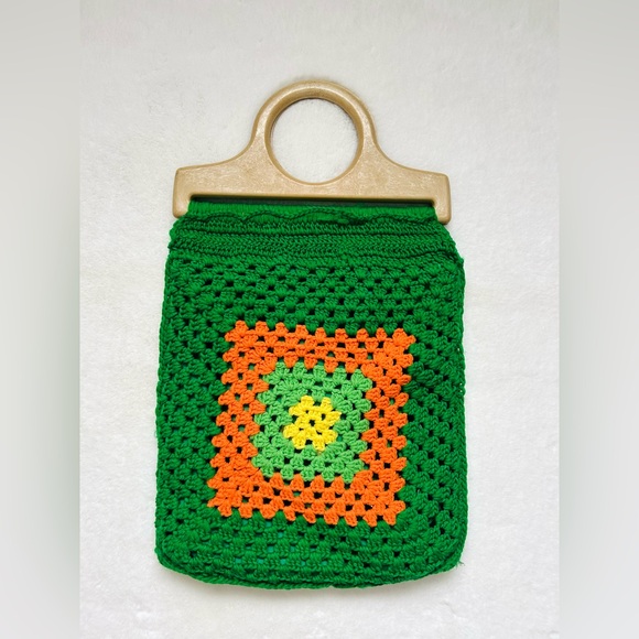 VINTAGE Groovy Crochet Purse - Picture 7 of 7